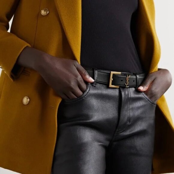 YSL Logo Belt in Black - Picture 1 of 6